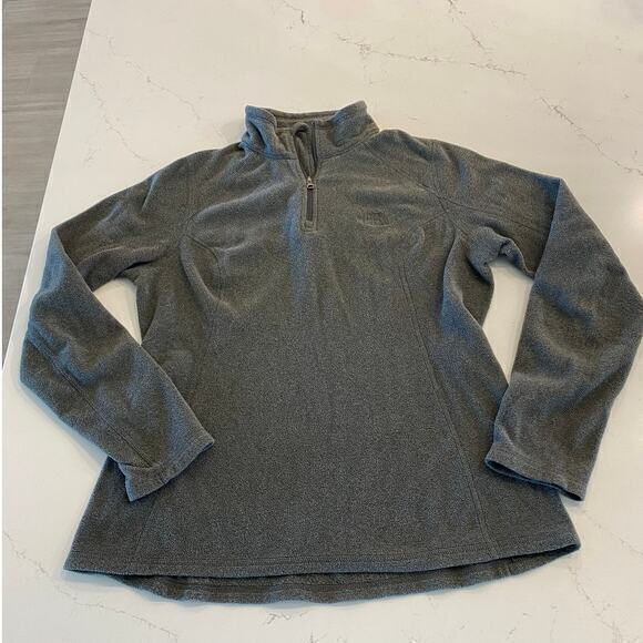 The North Face Gray Women's Quarter Zip Pullover Fleece Sweatshirt Medium - Picture 1 of 6